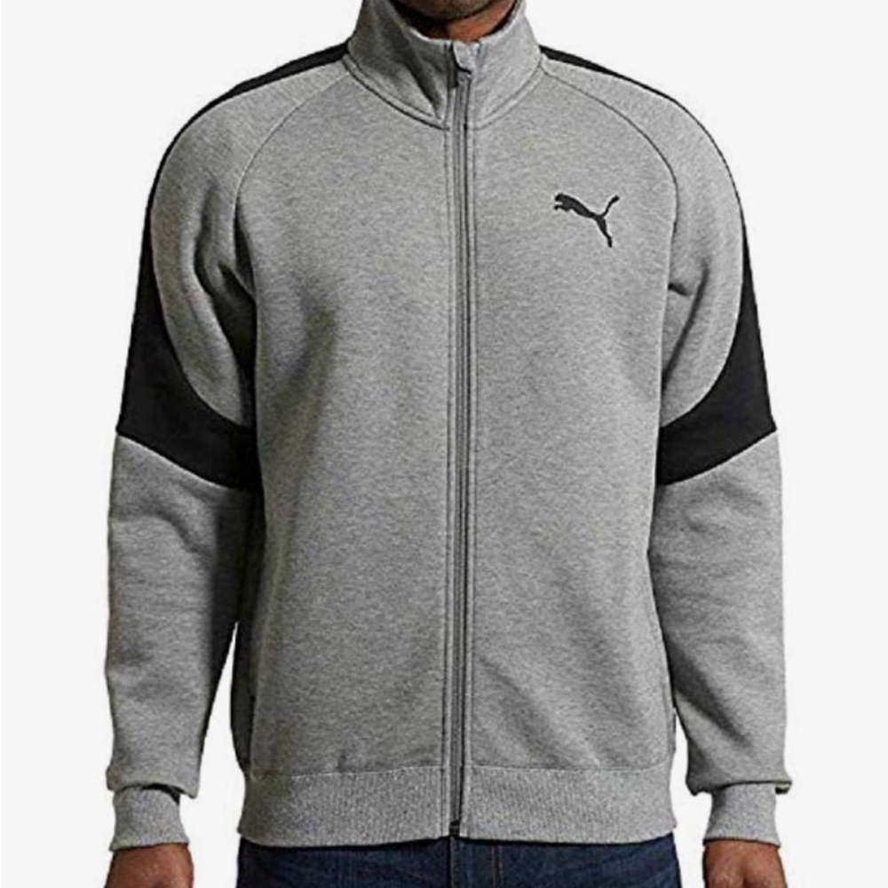 Puma Evostripe track jacket Heather Gray and Black in XXL